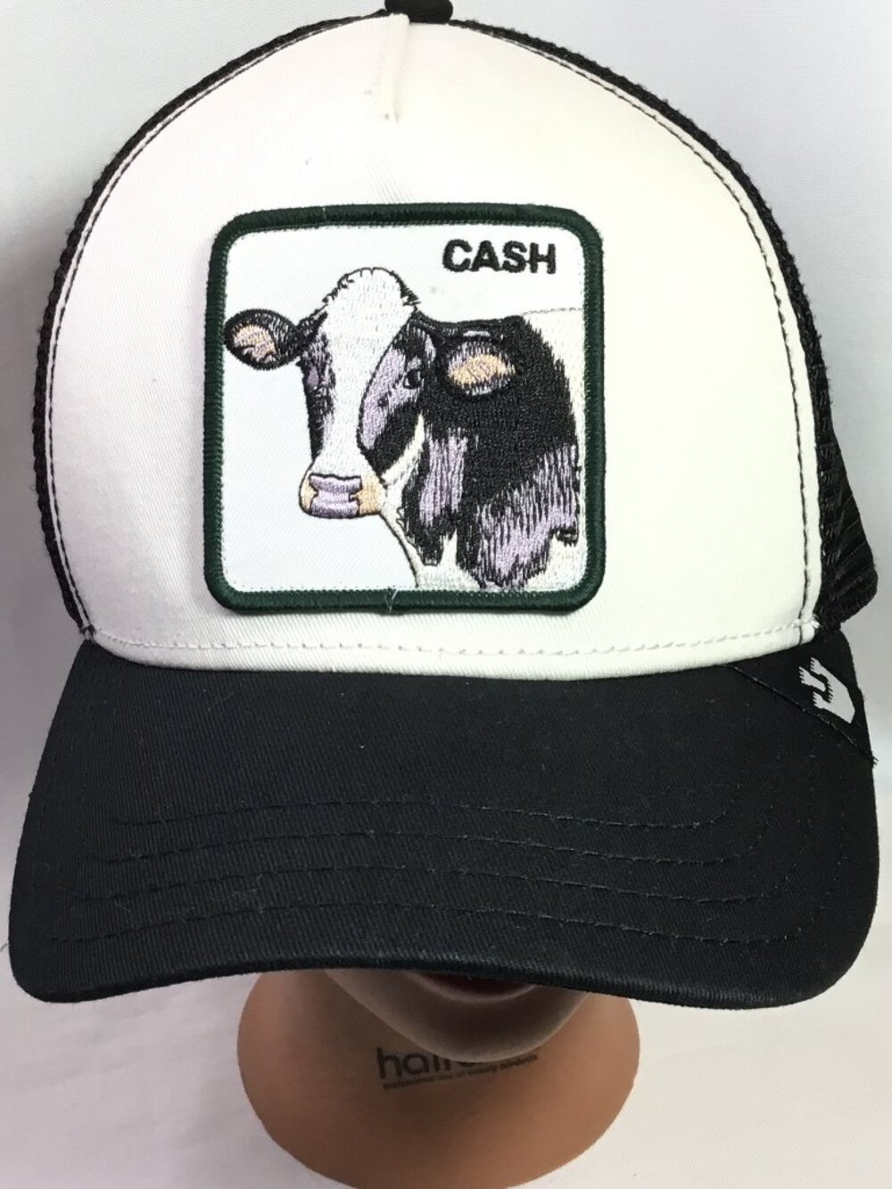 Goorin Bros Hat One Sz Snap-Back The Farm Cash Cow Patch White Black Trucker Cap